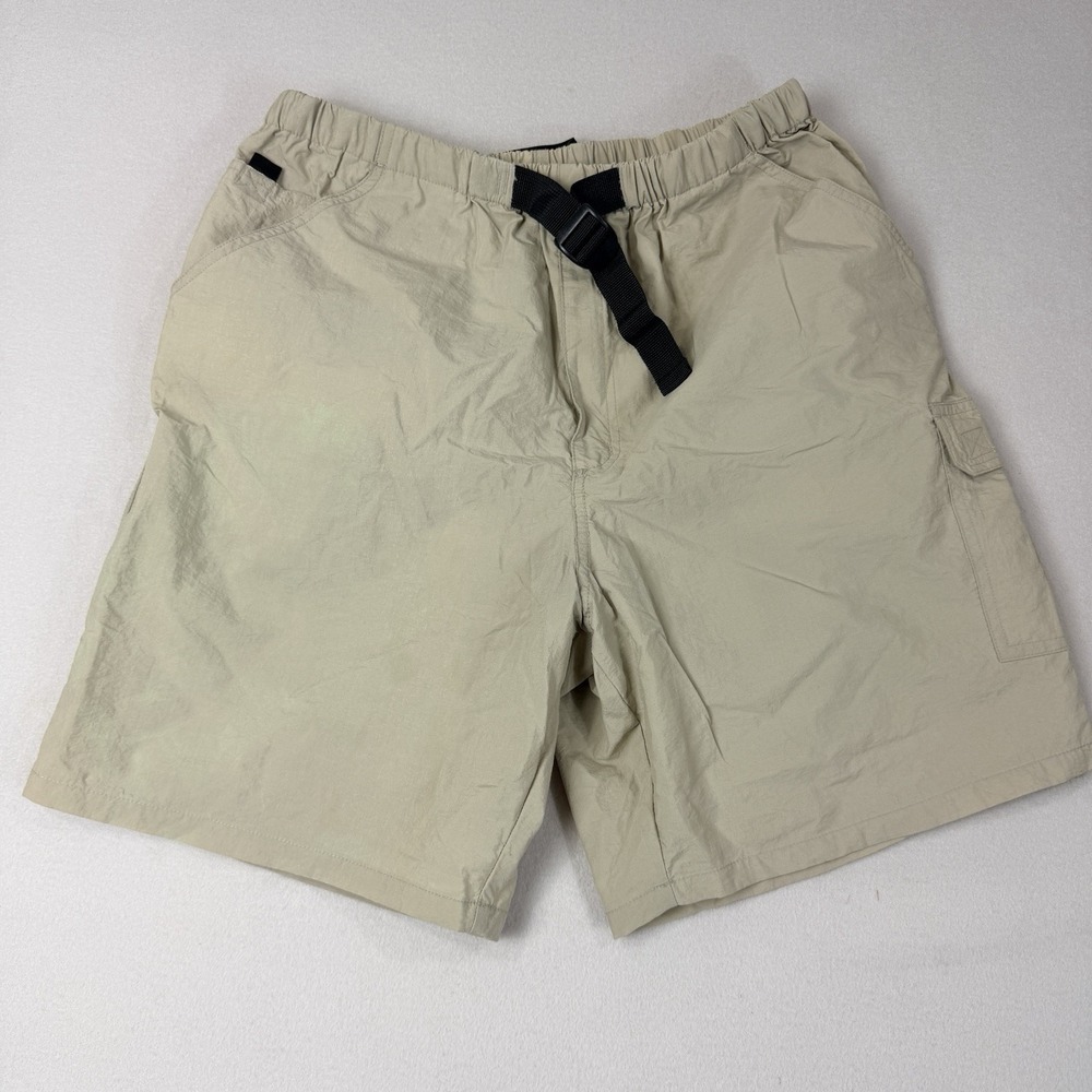 Disney Animal Kingdom Men Packable Nylon Cargo Shorts Beige Sz M